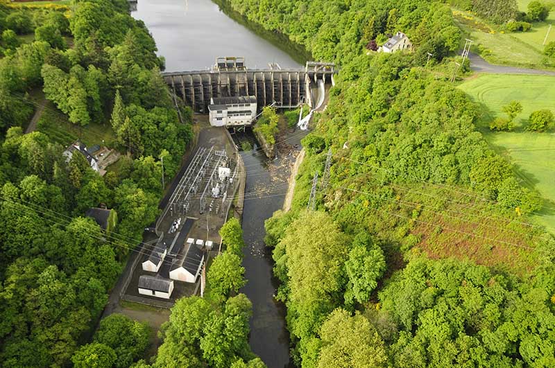 Barrage de Rophemel vu du ciel